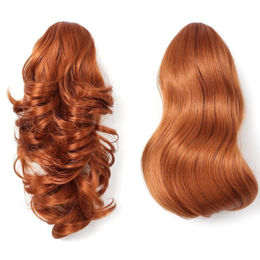 15" Curly Synthetic Ponytail Hair Extension Clip-in Reversible Hairpiece